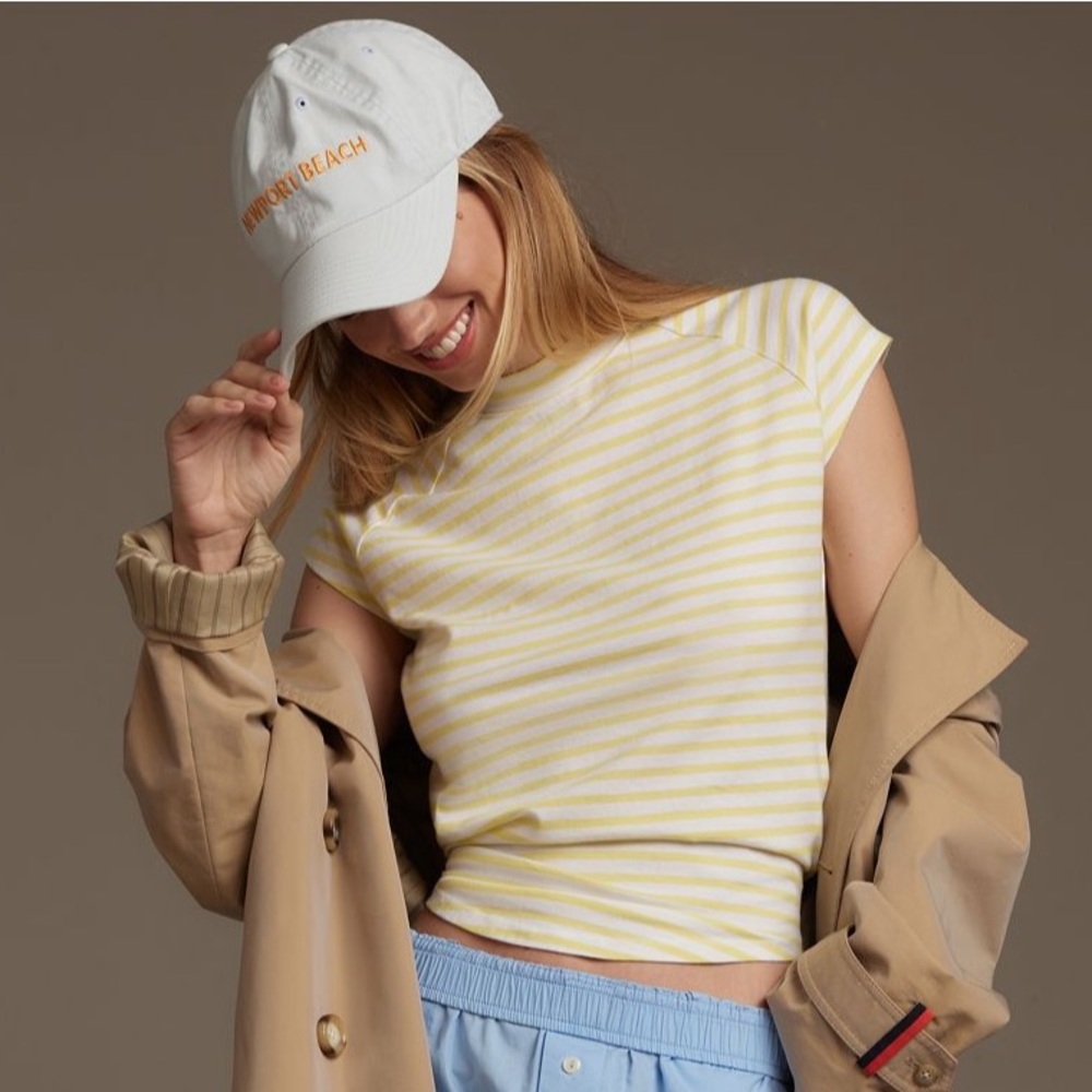 Pilcro Yellow Striped Short-Sleeve Baby Tee